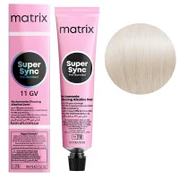 11GV Тонер для волосся на лужній основі без аміаку SUPER SYNC  Pre-Bonded MATRIX, 90 мл (ультрасвітлий блондин золотисто-фіолетовий) 