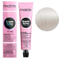 11VG Тонер для волосся на лужній основі без аміаку SUPER SYNC  Pre-Bonded MATRIX, 90 мл (ультрасвітлий блондин фіолетово-золотистий) 