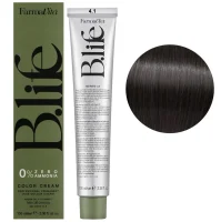 4/1 Стійка крем-фарба для волосся без аміаку, 100 мл B.life 0% Zero Ammonia COLOR CREAM FarmaVita (каштановий попелястий)