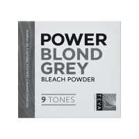Пудра для знебарвлення волосся сіра (9 levels), 500 мл POWER BLOND GREY Bleach Powder TEYA Professional