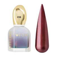 Лак для нігтів F.O.X Nail Polish №016 Винно-бордовий з шимером, 12 мл