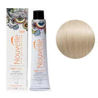 12/01 Крем-фарба для волосся перманентна, 100 мл Hair Color Nouvelle (ультра світлий блондин плюс попелястий)