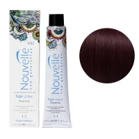 4/62 червоний матово-коричневий Фарба для волосся перманентна, 100мл Permanent Hair Color Nouvelle