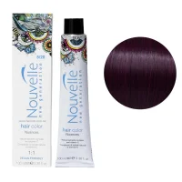 5/20 Крем-фарба для волосся перманентна, 100 мл Hair Color Nouvelle (світло-коричневий фіолетовий)