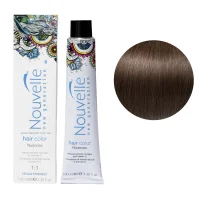 6 Крем-фарба для волосся перманентна, 100 мл Hair Color Nouvelle (темний блондин натуральний)