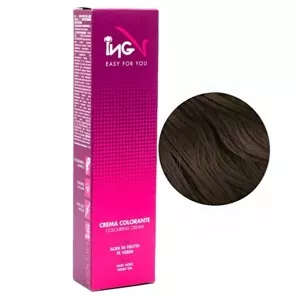 4/01 каштановий натурально-попелястий Крем-фарба для волосся стійка, 100 мл Colouring Cream ING