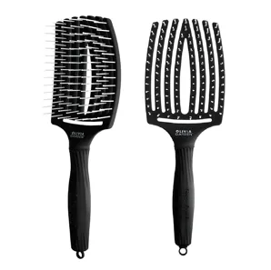 Щітка для волосся з нейлоновою щетиною FINGER BRUSH LARGE Колір: Black (FB - LG) Olivia Garden 