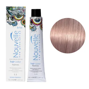 9/720 дуже світлий коричнево-фіолетовий блондин Фарба для волосся перманентна, 100мл Permanent Hair Color Nouvelle