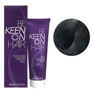 1/8 синьо-чорний Стійка крем-фарба для волосся, 100 мл Colour Cream XXL KEEN
