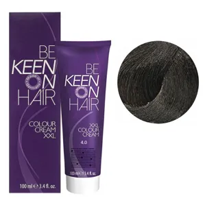 4/0 коричневий натуральний Стійка крем-фарба для волосся, 100 мл Colour Cream XXL KEEN
