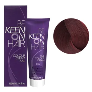 5/55 світло-коричневий червоний інтенсивний Стійка крем-фарба для волосся, 100 мл Colour Cream XXL KEEN