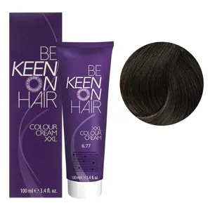 6/77 темний блондин каштановий інтенсивний Стійка крем-фарба для волосся, 100 мл Colour Cream XXL KEEN