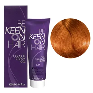 8/34 світлий блондин золотисто-мідний Стійка крем-фарба для волосся, 100 мл Colour Cream XXL KEEN