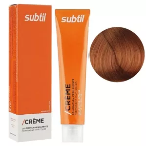 7/44 мідний блондин насичений Стійка фарба 60 мл CREME Permanent Hair Color Subtil  