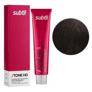 4/75 каштановий шоколад Безаміачна крем-фарба для тонування волосся на лужній основі, 60 мл TONE HD SUBTIL