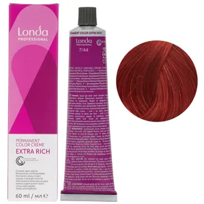 7/44 середній блондин інтенсивно-мідний Стійка фарба для волосся, 60 мл Permanent Color Londa Professional