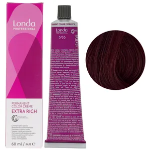 5/65 світлий брюнет фіолетово-червоний Стійка фарба для волосся, 60 мл Permanent Color Londa Professional