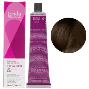6/73 темний блондин коричнево-золотистий Стійка фарба для волосся, 60 мл Permanent Color Londa Professional