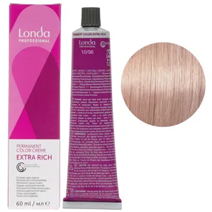 10/96 яскракий блондин сандре фіолетовий Стійка фарба для волосся, 60 мл Permanent Color Londa Professional