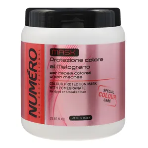 Маска для захисту кольору фарбованого волосся з екстрактом граната, 1000 мл Colour Protection Mask with Pomegranate Colour Numero BRELIL Professional