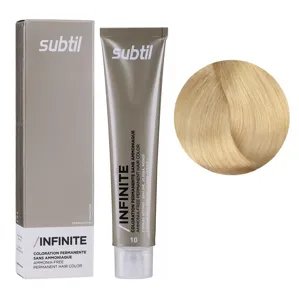 10 екстрасвітлий блондин Безаміачна стійка крем-фарба для волосся, 60 мл Permanent Hair Color INFINITE SUBTIL