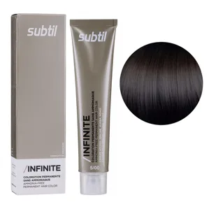 5/00 світлий шатен інтенсивний Безаміачна стійка крем-фарба для волосся, 60 мл Permanent Hair Color INFINITE SUBTIL
