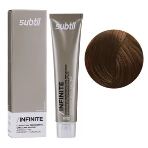 6/32 темний блондин золотисто-перламутровий Безаміачна стійка крем-фарба для волосся, 60 мл Permanent Hair Color INFINITE SUBTIL