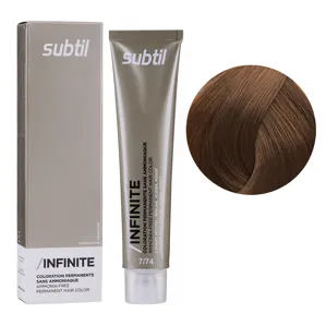 7/74 блондин коричнево-мідний Безаміачна стійка крем-фарба для волосся, 60 мл Permanent Hair Color INFINITE SUBTIL