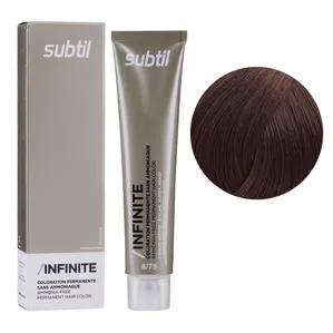 6/75 темний блондин коричнево-махагоновий Безаміачна стійка крем-фарба для волосся, 60 мл Permanent Hair Color INFINITE SUBTIL