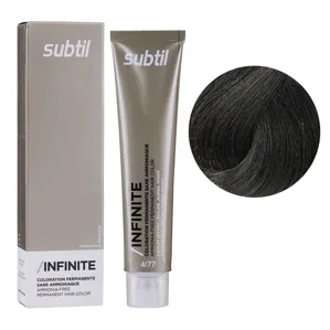 4/77 шатен інтенсивний коричневий Безаміачна стійка крем-фарба для волосся, 60 мл Permanent Hair Color INFINITE SUBTIL