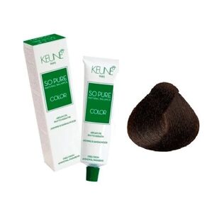 4/37 Середньо-коричневий золотисто-фіолетовий Фарба для волосся перманентна без аміаку, 60 мл SO PURE Color KEUNE