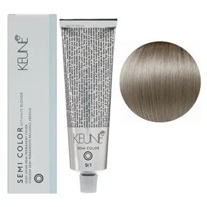 9/1 Дуже світлий блондин попелястий Фарба для тонування волосся без аміаку,  60 мл Demi-Permanent Color SЕМІ COLOR KEUNE