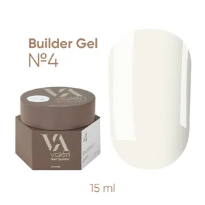 VALERI Builder Gel Гель для нарощування 15 мл №004 Молочно-білий 