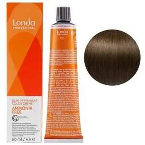 7/0 середній блондин Демі-перманентна фарба без аміаку, 60 мл Demi-Permanent Color Londa Professional