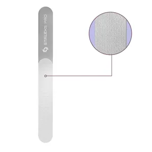 Пилка для нігтів ШИРОКА ПРЯМА З РУЧКОЮ лазерна EXPERT 11 (165 мм) FE-11-165 STALEKS PRO