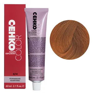 8/34 Світлий блондин золотисто-мідний Стійка перманентна крем-фарба для волосся, 60 мл Permament Hair Color EXPLOSION C:EHKO