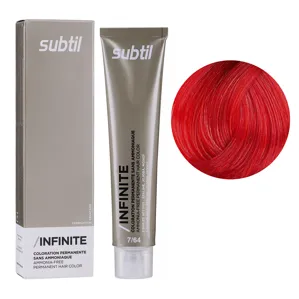 7/64 блондин червоно-мідний Безаміачна стійка крем-фарба для волосся, 60 мл Permanent Hair Color INFINITE SUBTIL