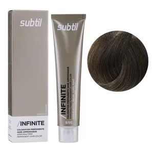 6/00 темний блондин інтенсивний Безаміачна стійка крем-фарба для волосся, 60 мл Permanent Hair Color INFINITE SUBTIL