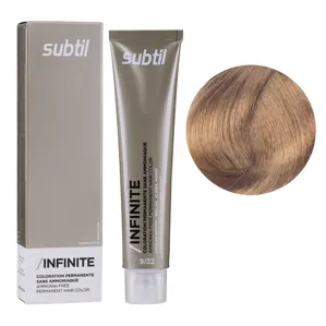 9/32 дуже світлий блондин золотисто-перламутровий Безаміачна стійка крем-фарба для волосся, 60 мл Permanent Hair Color INFINITE SUBTIL