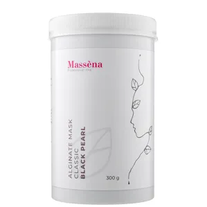 Альгінатна маска для обличчя "Чорна перлина", 300 г BLACK PEARL Classic Alginate Mask Massena