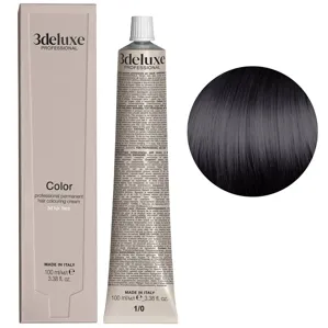 1/0 чорний натуральний Фарба для волосся, 100 мл Permanent Hair Color 3deluxe Professional 