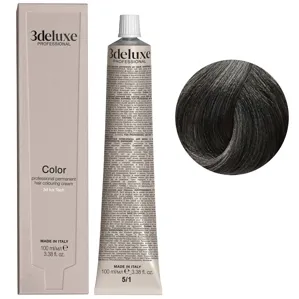 5/1 світло-коричневий попелястий Фарба для волосся, 100 мл Permanent Hair Color 3deluxe Professional