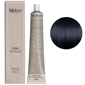 1/10 синьо-чорний попелястий Фарба для волосся, 100 мл Permanent Hair Color 3deluxe Professional