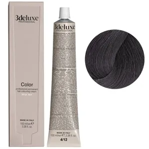 4/12 коричневий попелясто-перламутровий Фарба для волосся, 100 мл Permanent Hair Color 3Deluxe Professional 