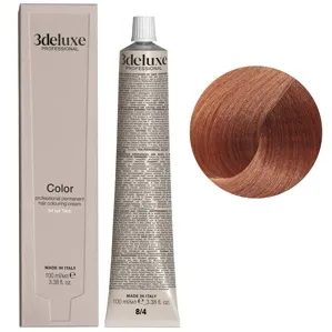 8/4 світлий блондин мідний Фарба для волосся, 100 мл Permanent Hair Color 3Deluxe Professional