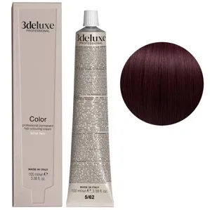 5/62 світло-коричневий червоно-фіолетовий Фарба для волосся, 100 мл Permanent Hair Color 3Deluxe Professional