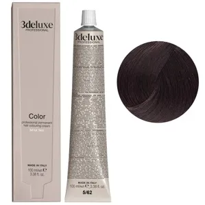 5/62 світло-коричневий червоно-фіолетовий Фарба для волосся, 100 мл Permanent Hair Color 3Deluxe Professional