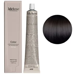 4/00 коричневий натуральний інтенсивний Фарба для волосся, 100 мл Permanent Hair Color 3deluxe Professional