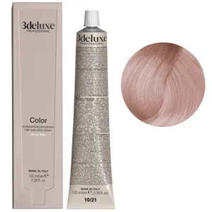 10/21 платиновий блондин переливчасто-попелястий Фарба для волосся, 100 мл Permanent Hair Color 3Deluxe Professional