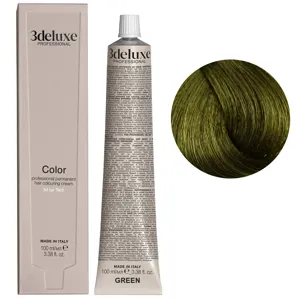 Green Mix (Зелений коректор) Фарба для волосся, 100 мл Permanent Hair Color 3Deluxe Professional